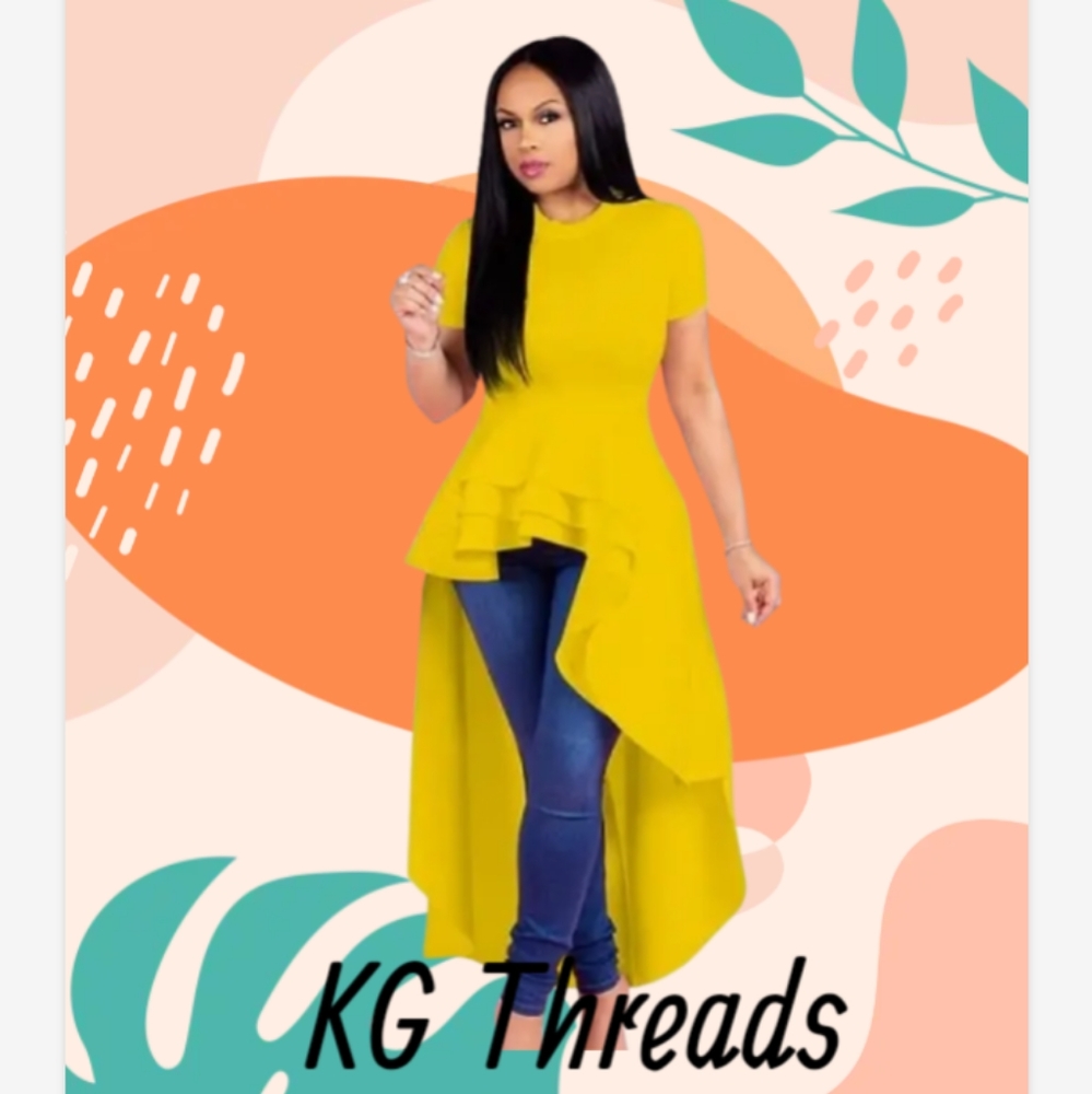 Yellow Dipped Hem Dress🔥🔥🔥